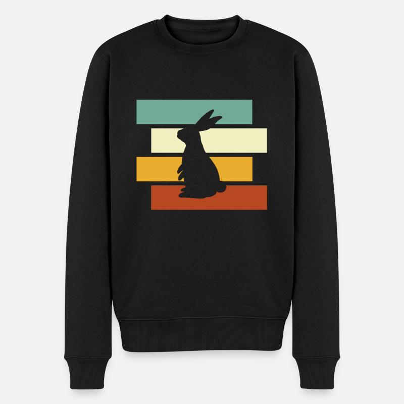 Lapin Rétro - Pull Premium bio Homme - noir