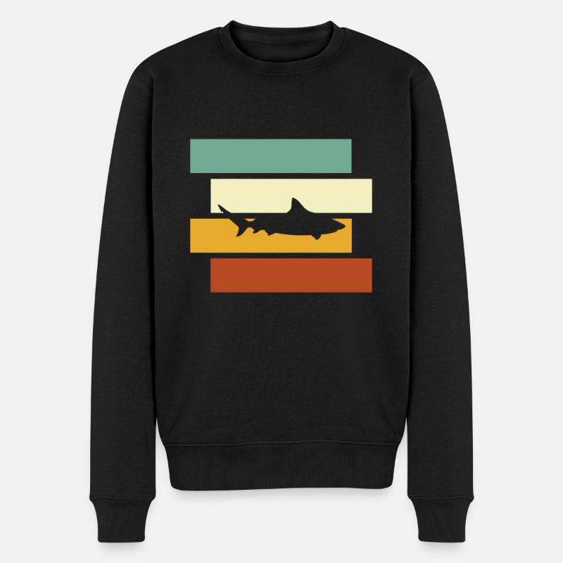 Requin Rétro - Pull Premium bio Homme - noir