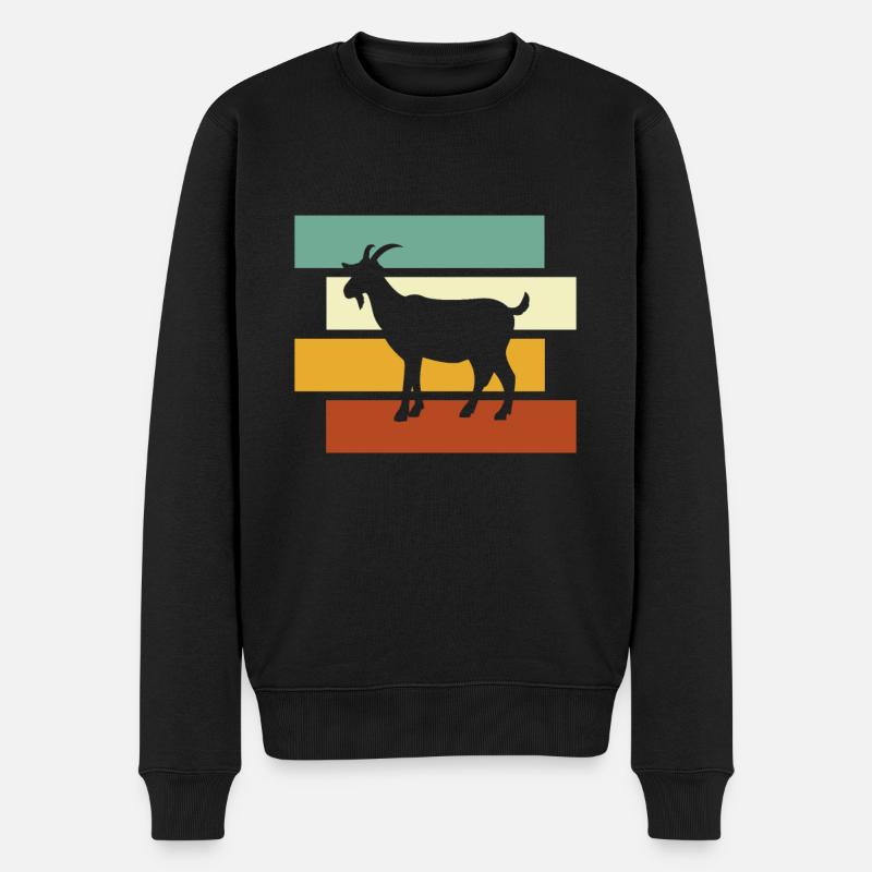 Chèvre Rétro - Pull Premium bio Homme - noir