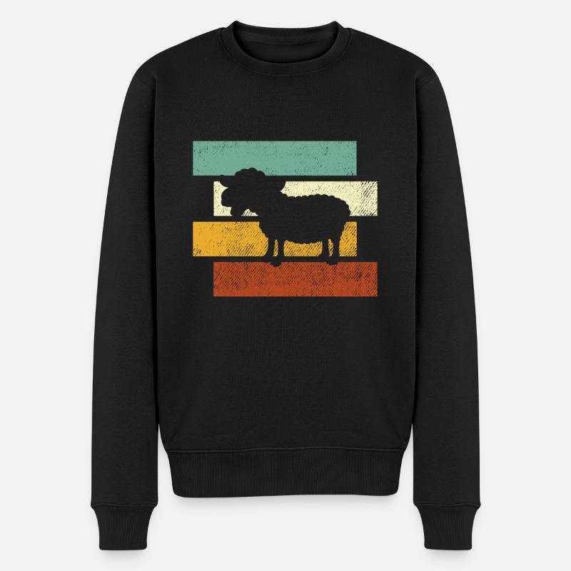 Mouton rétro - Pull Premium bio Homme - noir