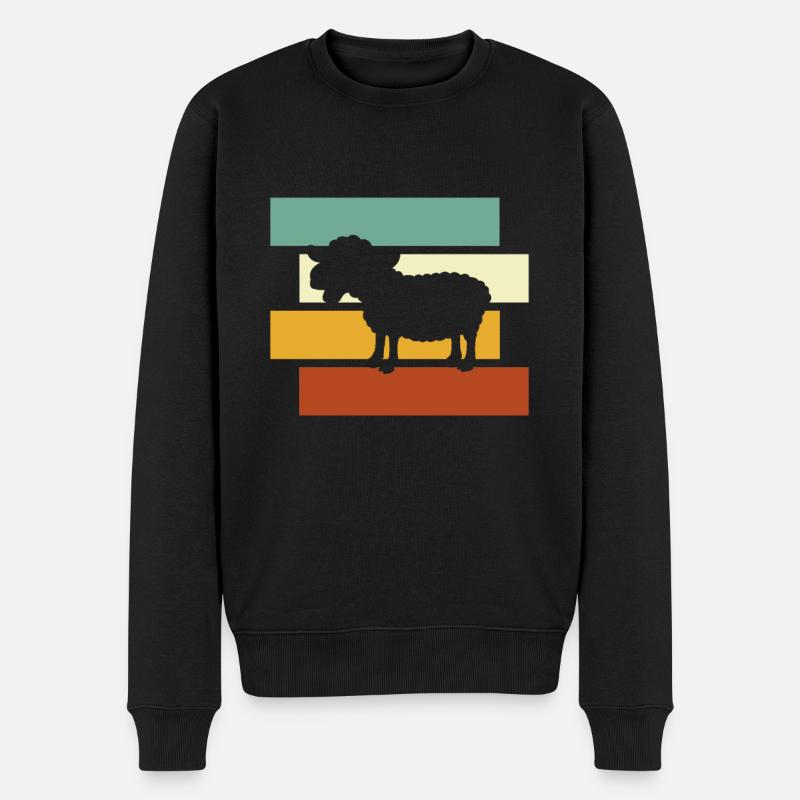 Mouton rétro - Pull Premium bio Homme - noir