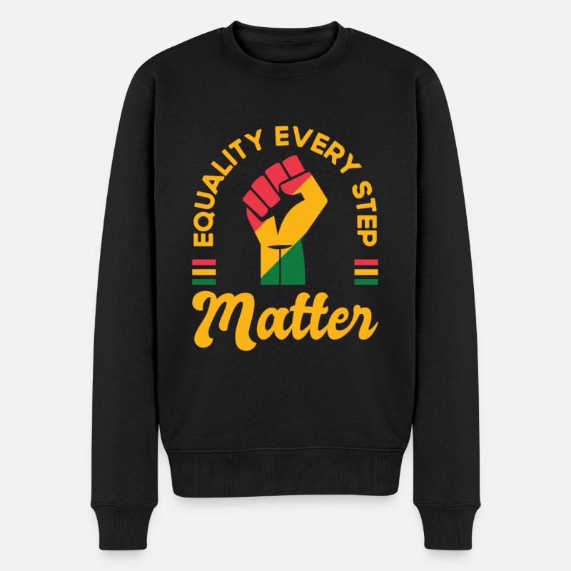 Schwarze Geschichte Juneteenth Solidarität - Männer Premium Bio Pullover - Schwarz