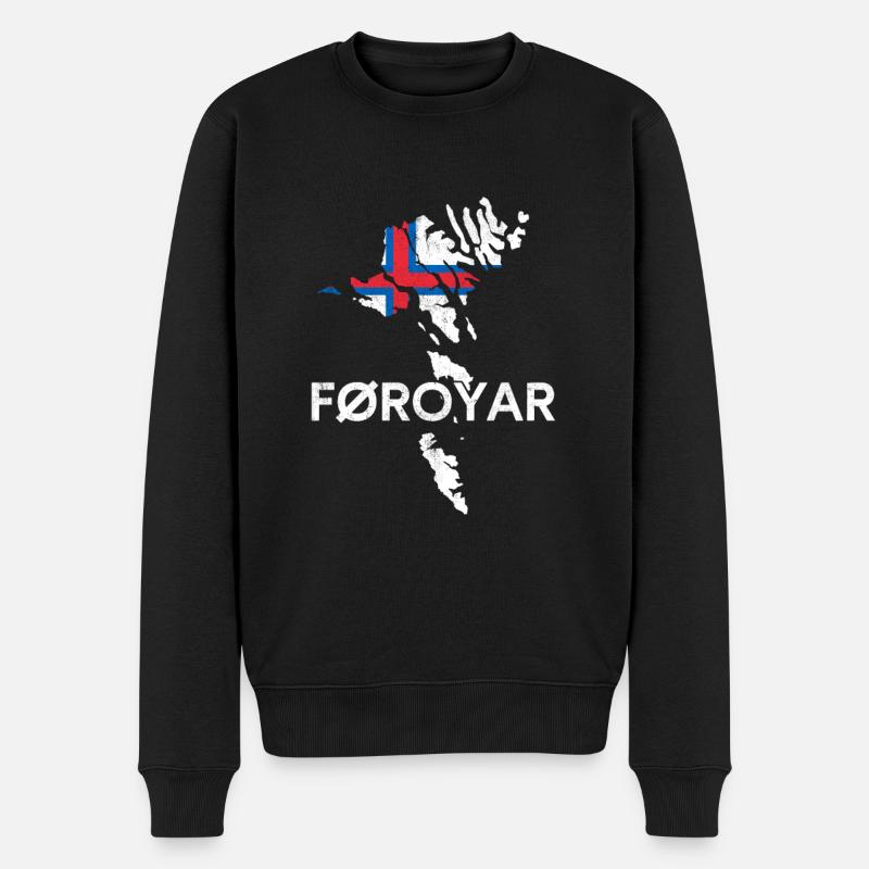 Îles Féroé, Flag Îles Féroé - Pull Premium bio Homme - noir