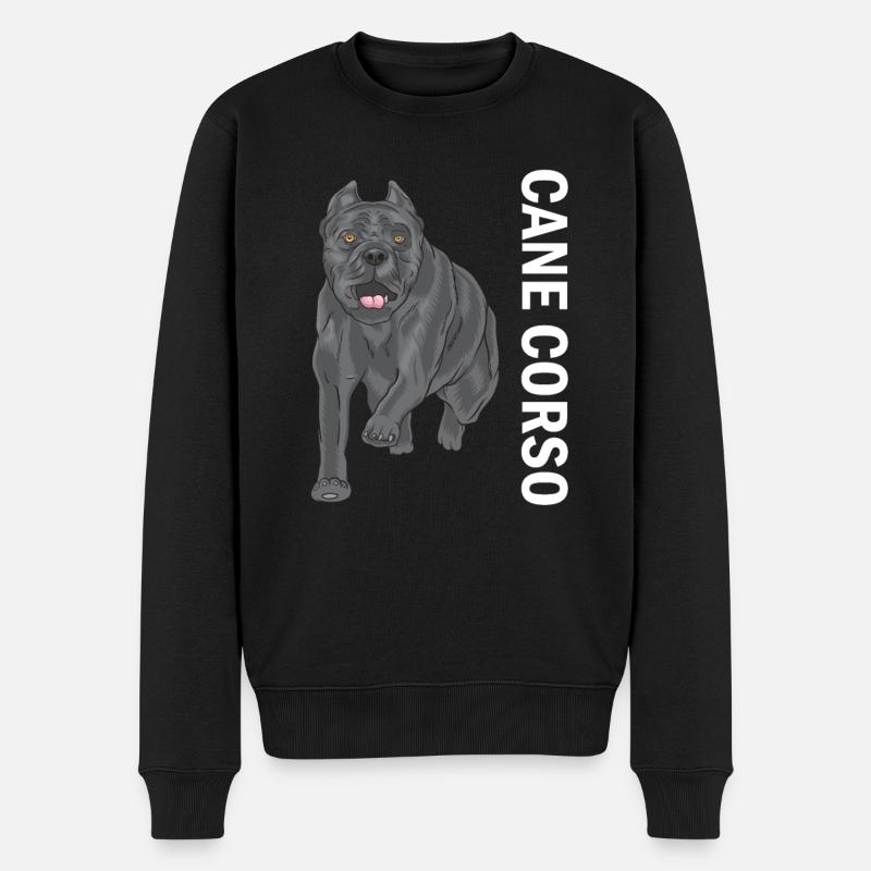 Cane Corso - Männer Premium Bio Pullover - Schwarz