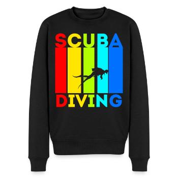 Tauchen Taucher Tauchausrüstung Scuba Diving - Männer Premium Bio Pullover - Schwarz - Vorne - Nico (187cm)