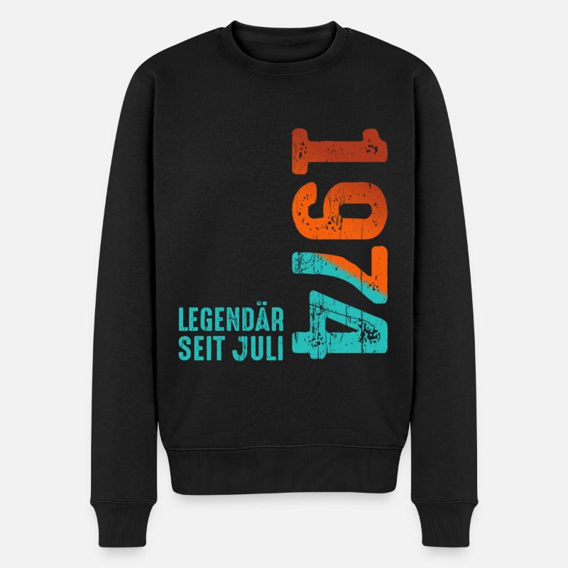 Limited Edition Juli 1974 Legendär Seit Juli 1974 - Männer Premium Bio Pullover - Schwarz