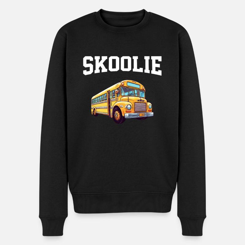 skoolie Converted School Bus - Männer Premium Bio Pullover - Schwarz