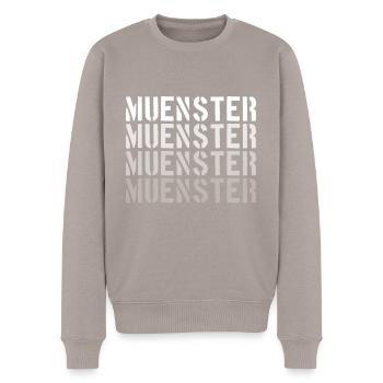 Münster - Männer Premium Bio Pullover - Taupe - Vorne - Nico (187cm)