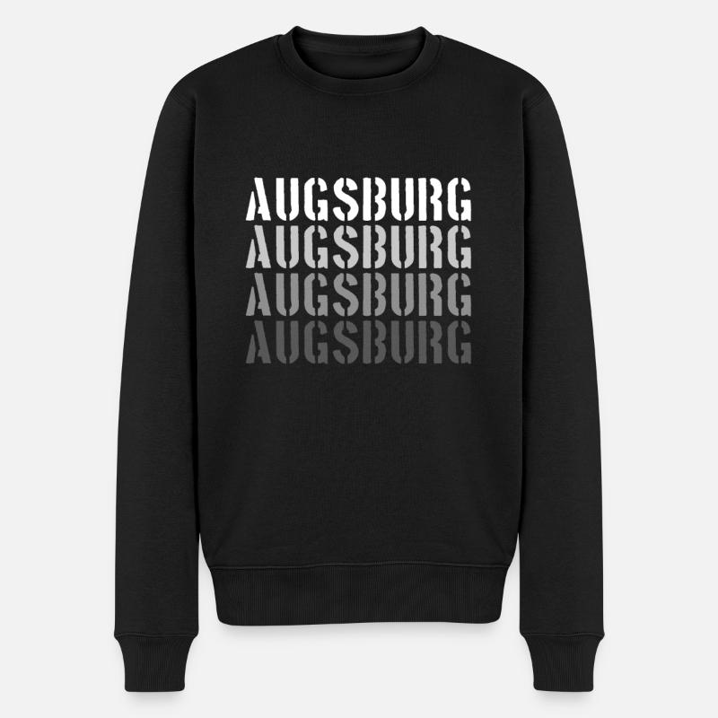 Augsburg - Männer Premium Bio Pullover - Schwarz
