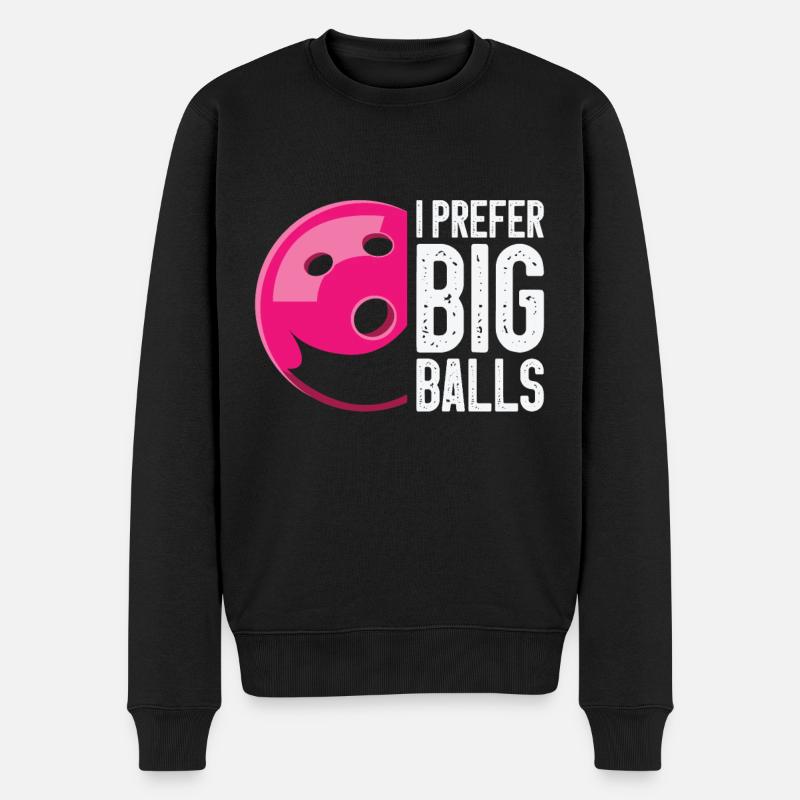 Bowling Femmes Bowler Ball Strike - Pull Premium bio Homme - noir
