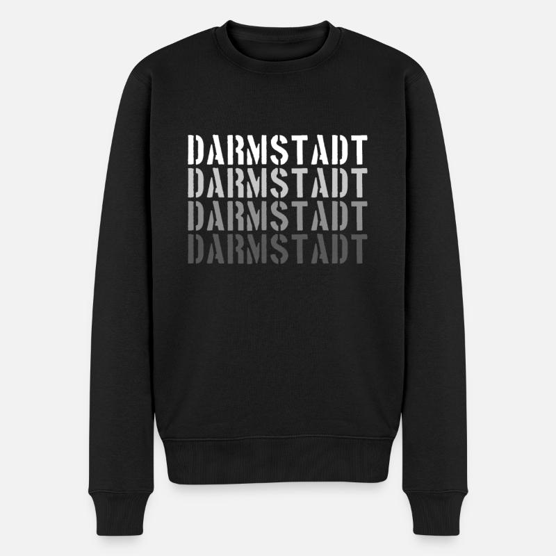 Darmstadt - Männer Premium Bio Pullover - Schwarz