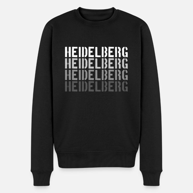 Heidelberg - Männer Premium Bio Pullover - Schwarz