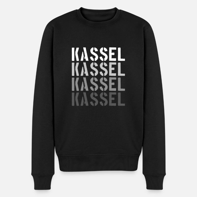 Kassel - Männer Premium Bio Pullover - Schwarz