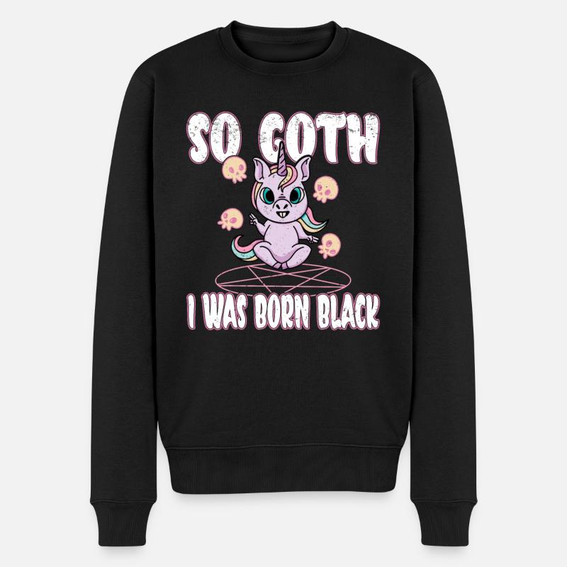 Satan Beelzebub Teufel Gothic Pentagram Mystisch - Männer Premium Bio Pullover - Schwarz