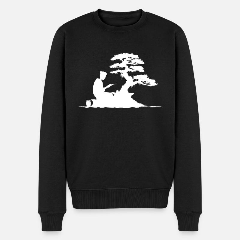 bonsai Japanese Art - Männer Premium Bio Pullover - Schwarz