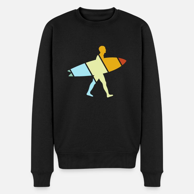 Surf Rétro - Pull Premium bio Homme - noir