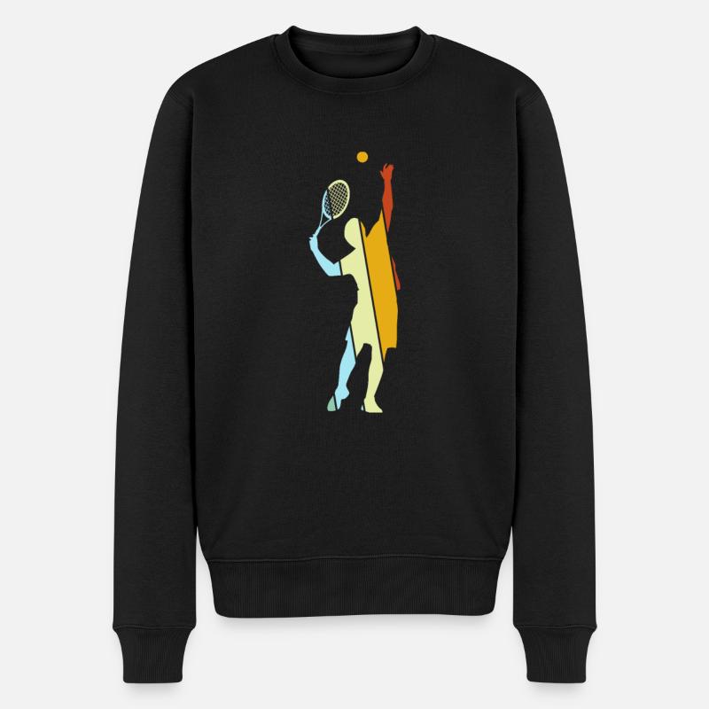 Tennis Rétro - Pull Premium bio Homme - noir
