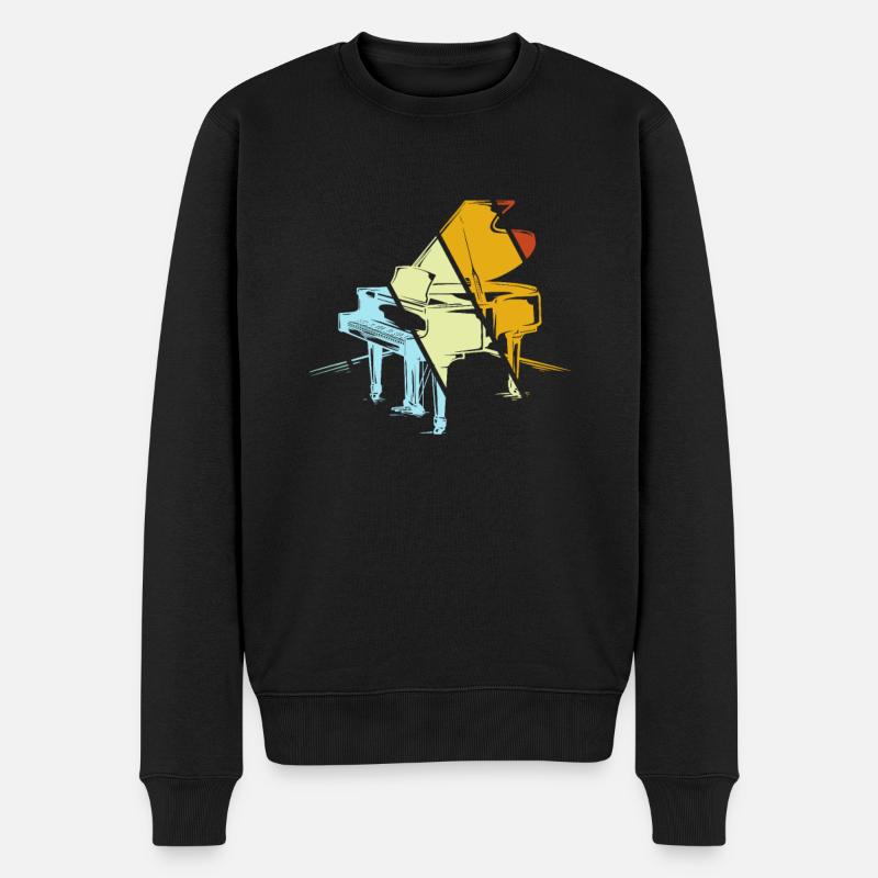 Piano Rétro - Pull Premium bio Homme - noir