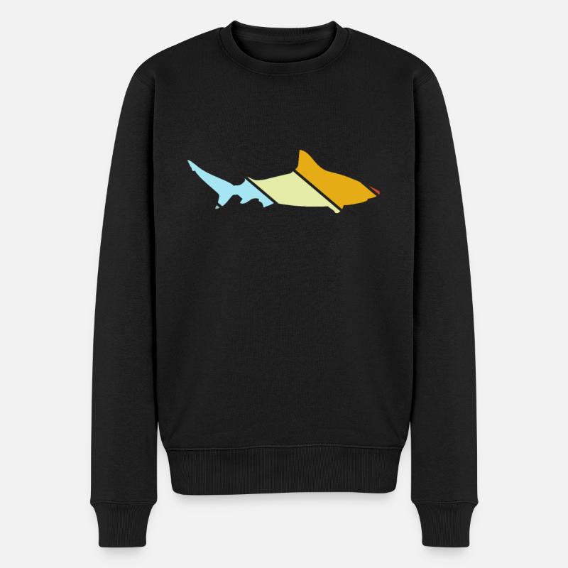 Requin Rétro - Pull Premium bio Homme - noir