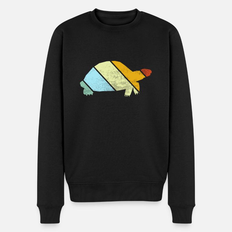 Turtle Retro - Men's Premium Organic Jumper - black