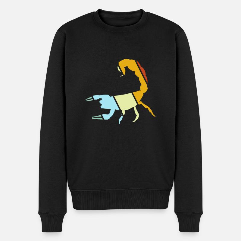 Scorpio Retro - Men's Premium Organic Jumper - black