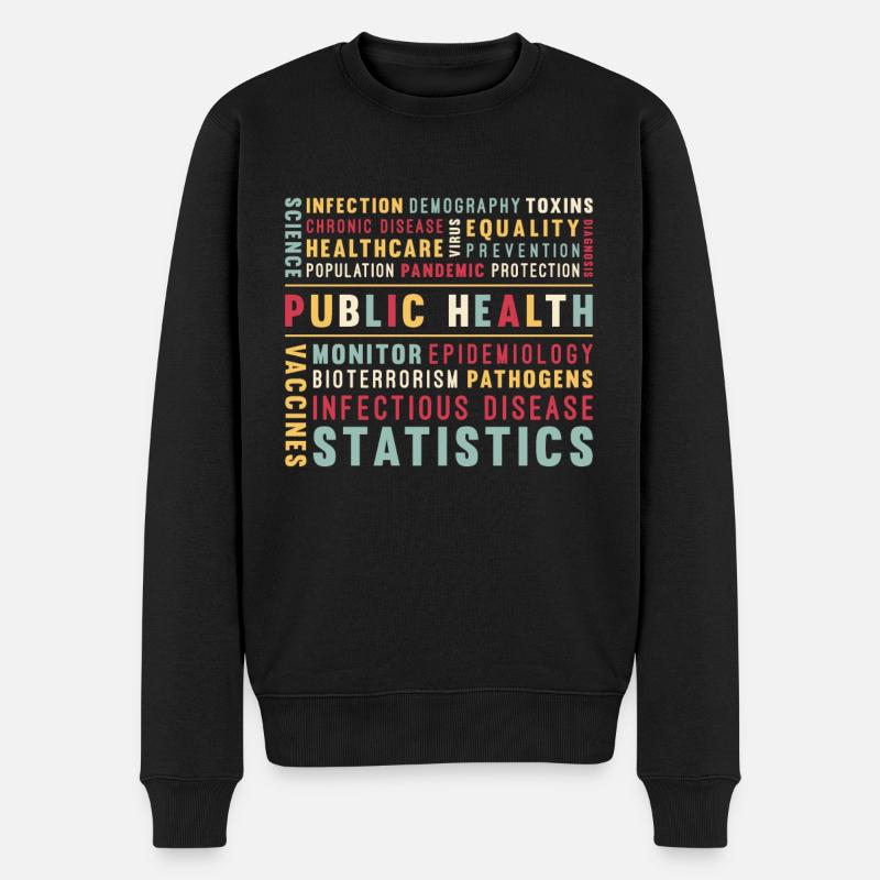 Public Health Nurse Health Worker Epidemiologist - Männer Premium Bio Pullover - Schwarz
