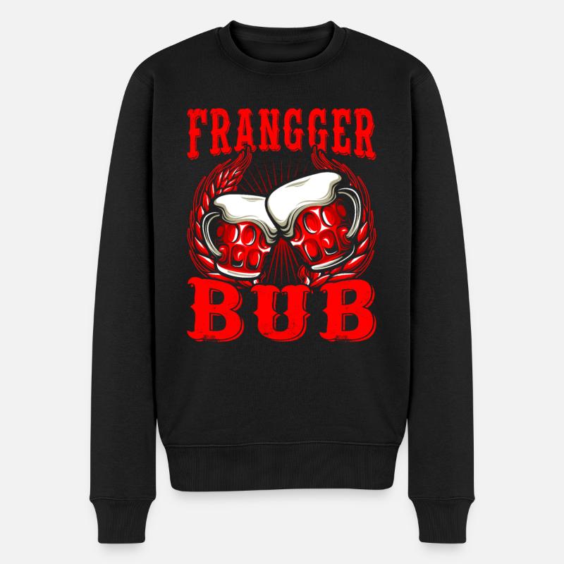 Franke fränkischer Dialekt - Männer Premium Bio Pullover - Schwarz