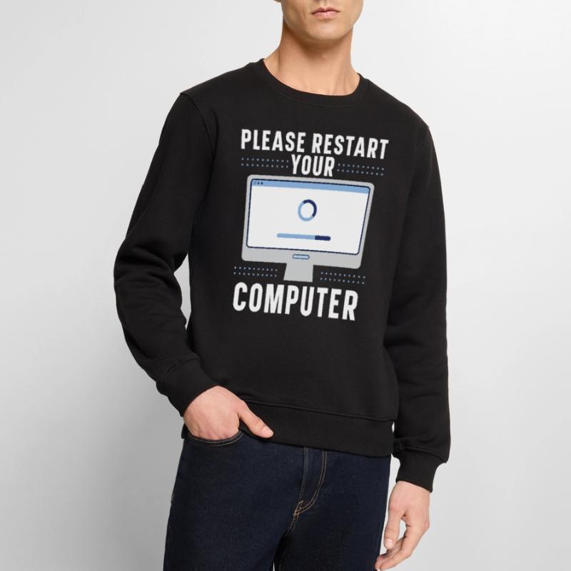 Please Restart Your Computer Coding Tech Support Männer Premium Bio Pullover