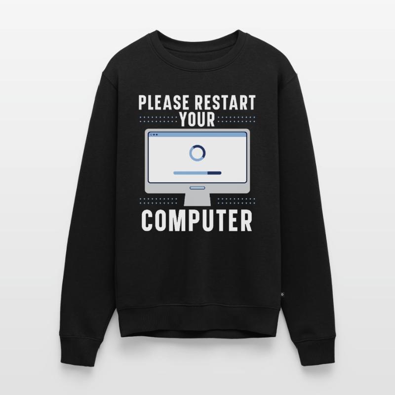 Please Restart Your Computer Coding Tech Support Männer Premium Bio Pullover
