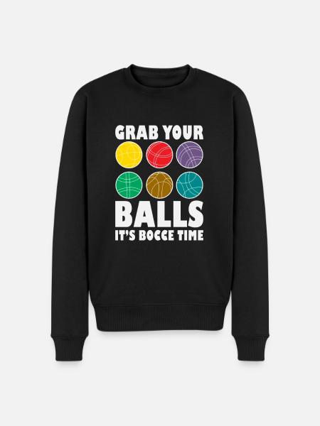 Bocce Player Funny Bocce - Men's Premium Organic Jumper - black
