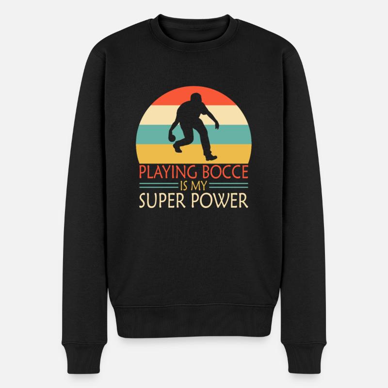 Bocce Player Funny Bocce - Men's Premium Organic Jumper - black