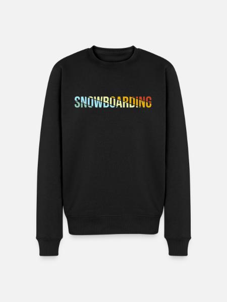 Snowboarding Retro - Men's Premium Organic Jumper - black