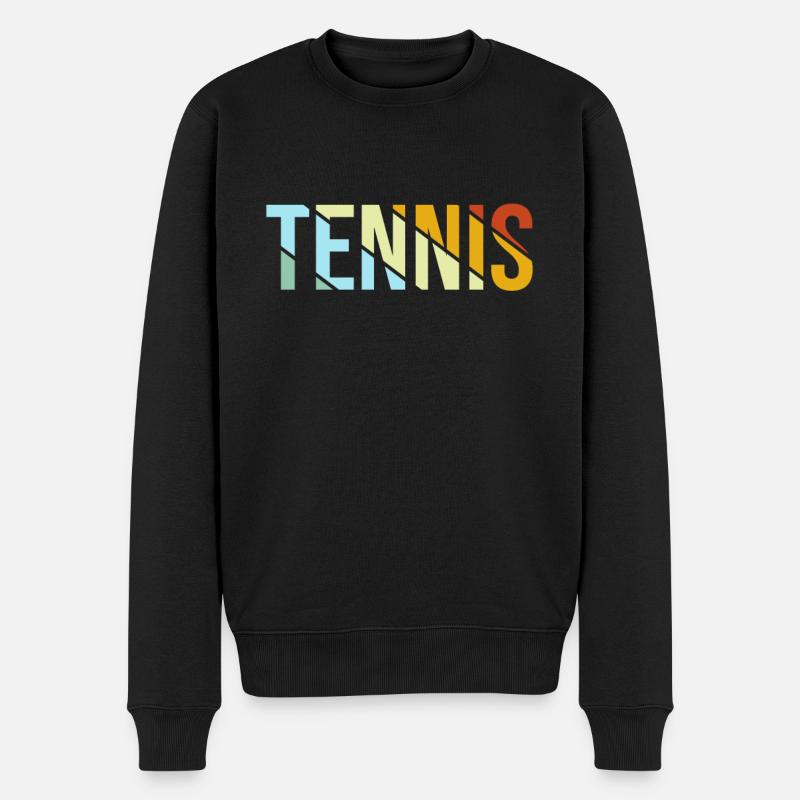 Tennis Rétro - Pull Premium bio Homme - noir