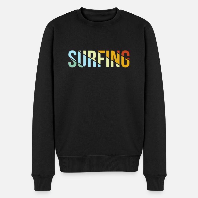 Surf Rétro - Pull Premium bio Homme - noir