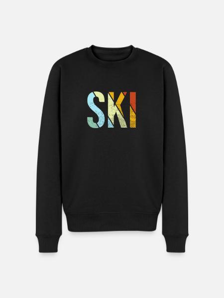 Ski Retro - Men's Premium Organic Jumper - black