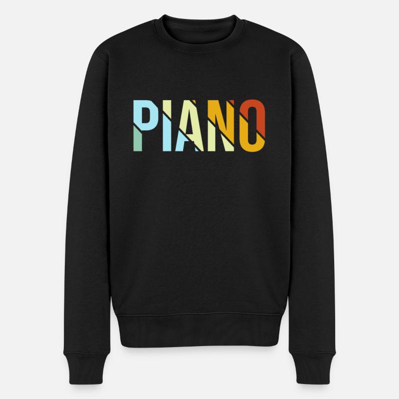 Piano Rétro - Pull Premium bio Homme - noir