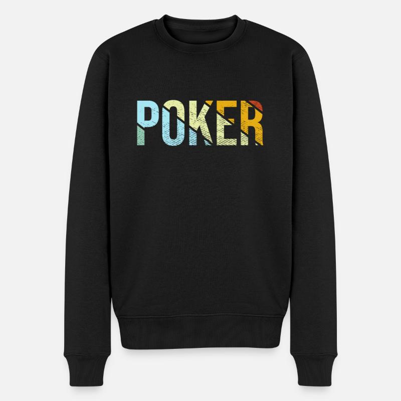 Poker Rétro - Pull Premium bio Homme - noir