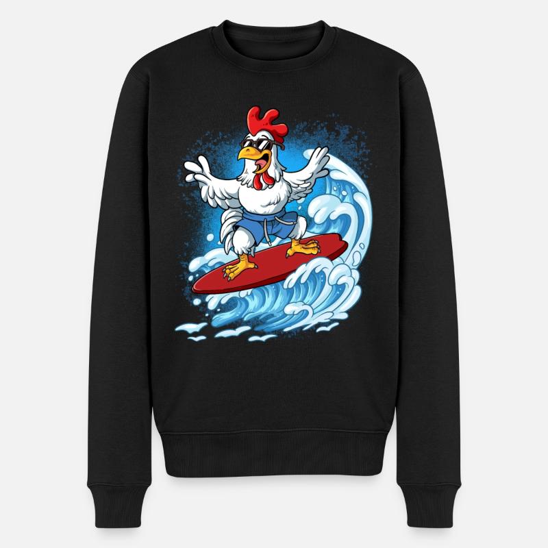 Surfeurs de vagues Surfeurs Surfeurs - Pull Premium bio Homme - noir