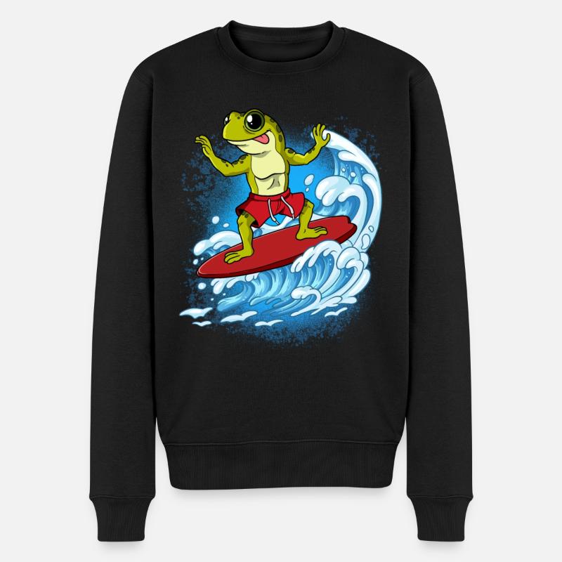 Surfeurs de vagues Surfeurs Surfeurs - Pull Premium bio Homme - noir