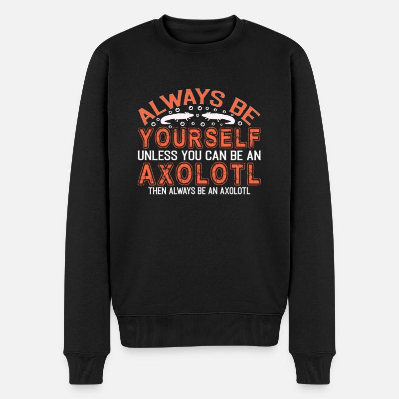Axolotl Mexikanischer Salamander Lustiger Axolotl - Männer Premium Bio Pullover - Schwarz