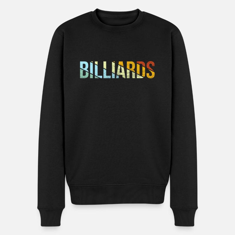 Billiards Retro - Männer Premium Bio Pullover - Schwarz