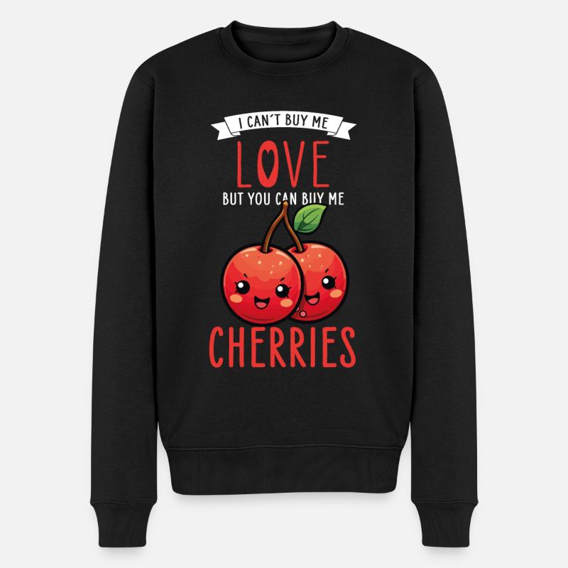 Cerises Kawaii - Pull Premium bio Homme - noir