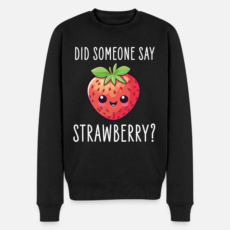 Fraise Kawaii - Pull Premium bio Homme - noir