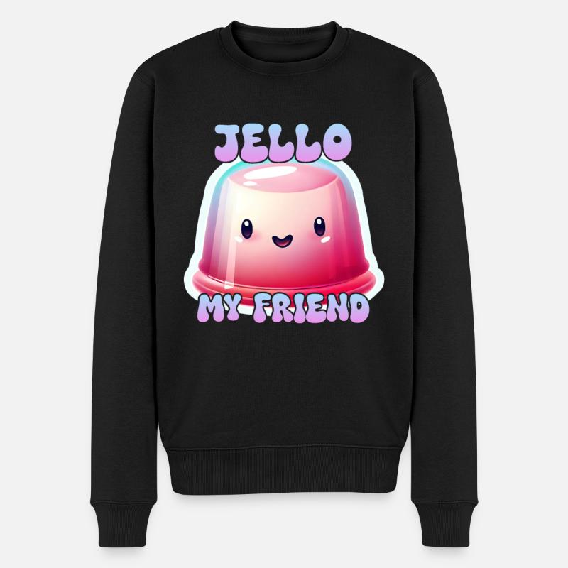 Wackelpudding mit Jello, my Friend - Männer Premium Bio Pullover - Schwarz