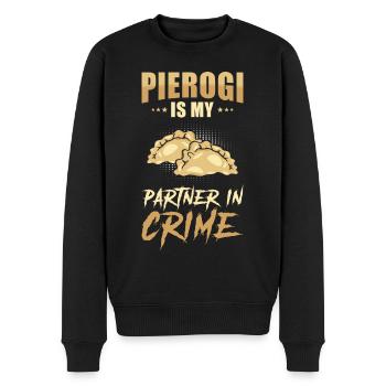 Pierogi dumplings - Men's Premium Organic Jumper - black - Front - Nico (187cm)