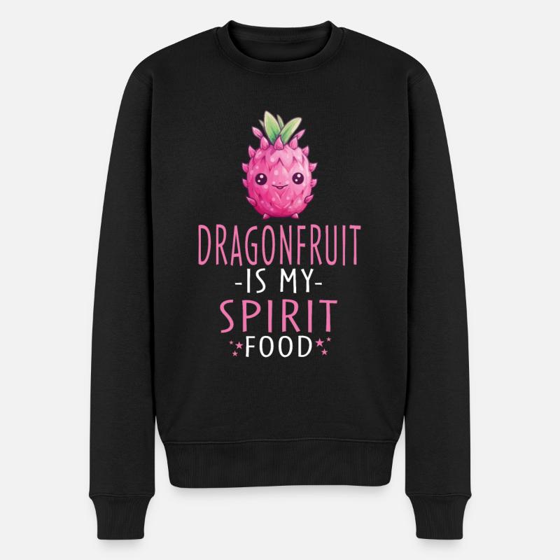 Drachfrucht Kawaii - Männer Premium Bio Pullover - Schwarz