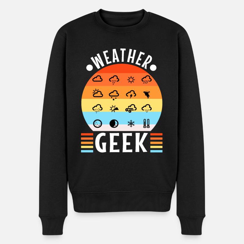 Météo Geek - Pull Premium bio Homme - noir