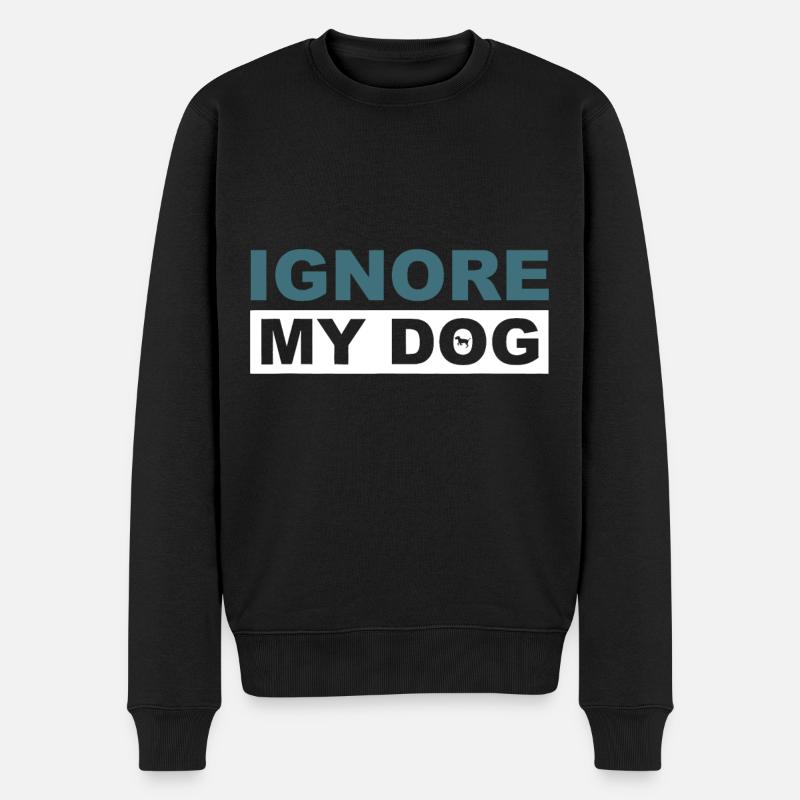 Ignoriere meine Hundetrainer-Diensthundeausbildung - Männer Premium Bio Pullover - Schwarz