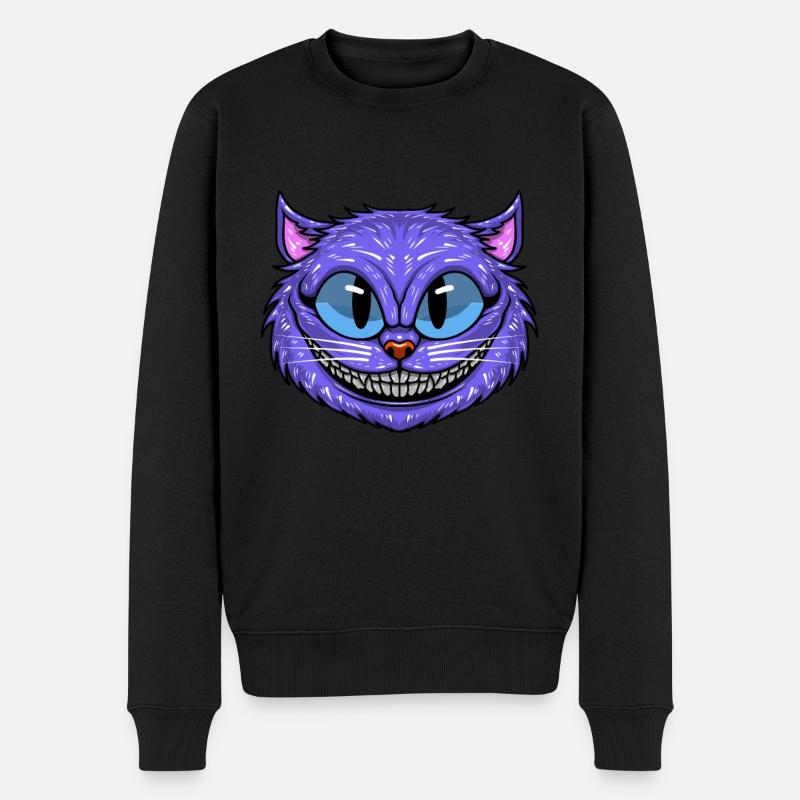 Drôle de chat du Cheshire - Pull Premium bio Homme - noir
