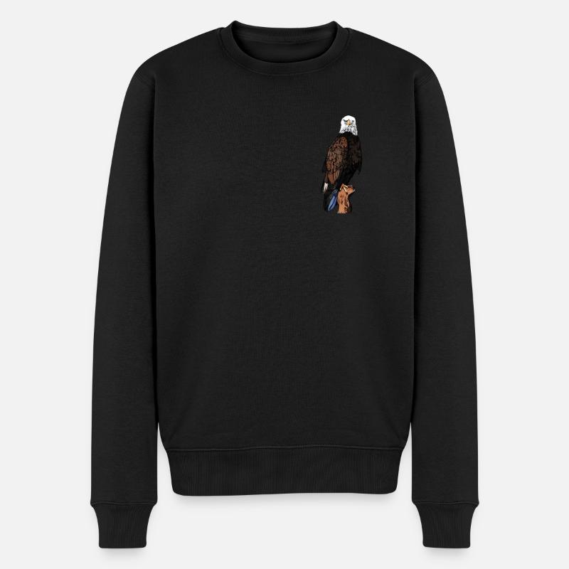 Pygargue à tête blanche - Pull Premium bio Homme - noir